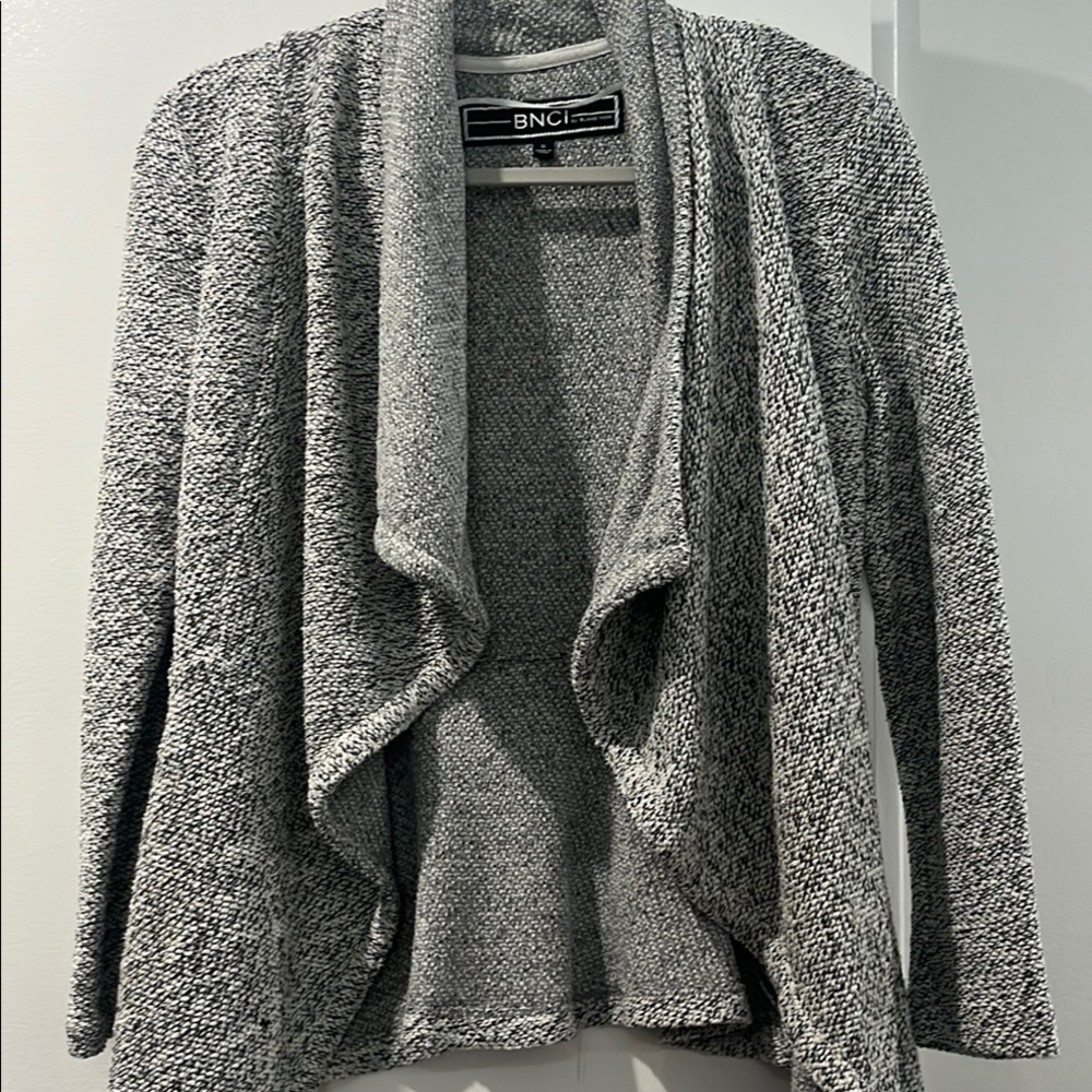 BNCI by Blanc Noir Gray Knit Cardigan